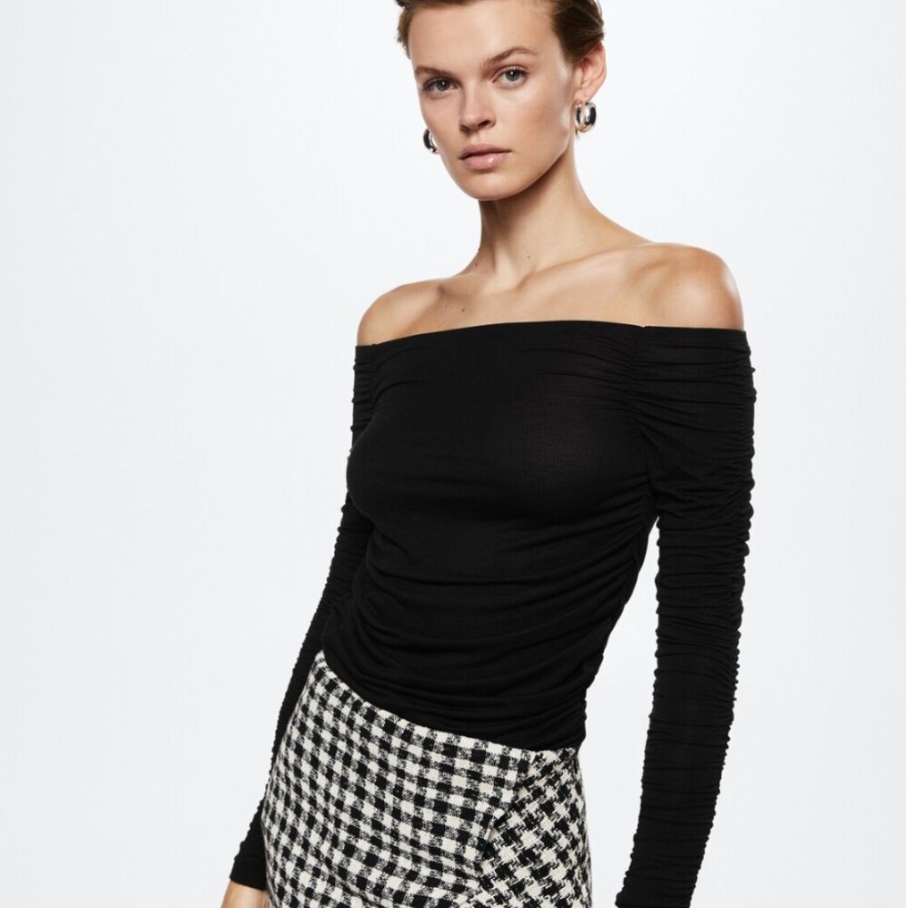 Mango Off the Shoulder Long Sleeve